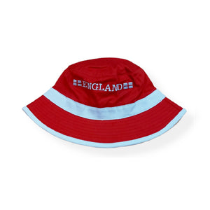 England Football Hat 100% Cotton Bucket Hat WORLD CUP 2022- RED