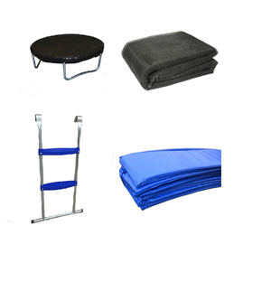 12 Ft Trampoline Accessory pack - Cover, Blue Pad, Netting and Ladder