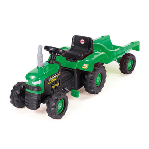 Dolu Green Tractor Pedal Operated & Trailer