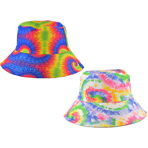 Adult Tie Dye Print Reversible Bucket Hat 58cm
