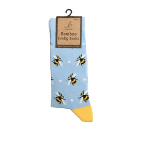 Bartleby Ladies Funky Bamboo Socks Bumble Bees Size 4-7
