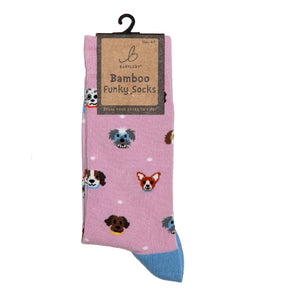 Bartleby Funky Bamboo Socks - Perfect Puppies Design