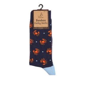 Bartleby Ladies Funky Bamboo Socks Crab Size 4-7