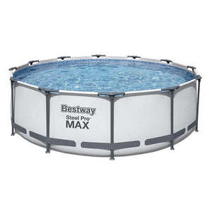 BestWay Steel Pro Frame Swimming Pool Set Round Above Ground 12ft x 30 Inch BW56062