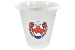 9" Transparent Crab Bucket With Print