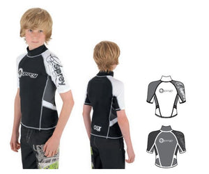 Children Osprey Rash Vest - Black - XS (Assorted colours)