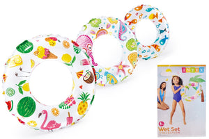 Intex 20" Wet Set Lively Print Swim Ring (Styles Vary, One Supplied)