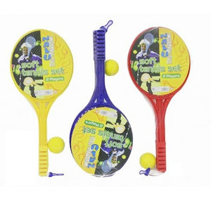 3 Piece Soft Tennis Set - 3 Assorted Colours - 1 Supplied