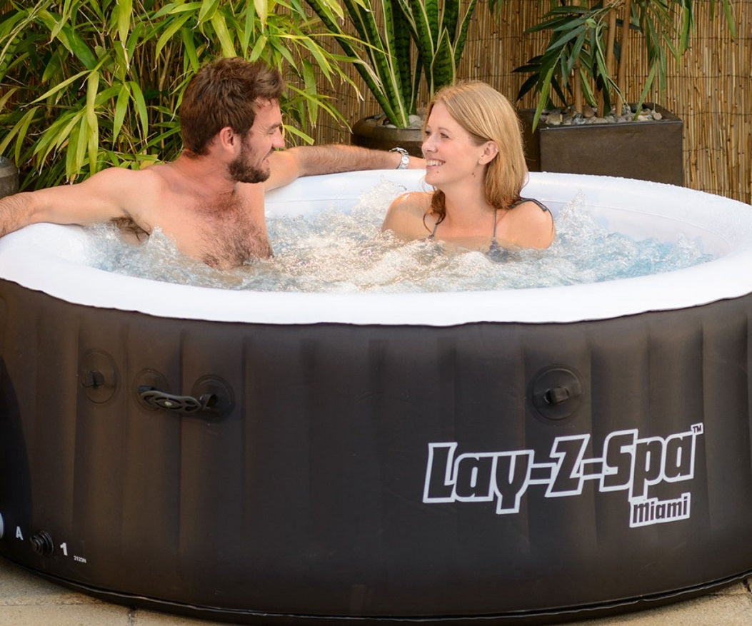 Lay Z Spa Miami Inflatable Hot Tub With Chemconnect Easyspa Hot Tubs 8882