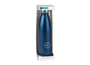 B&Co Hamelin 500ml Bottle Flask Metallic Blue
